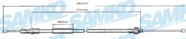 Samko C0334B - Cable, parking brake autospares.lv