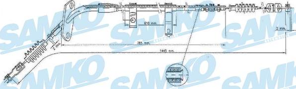 Samko C0374B - Cable, parking brake autospares.lv