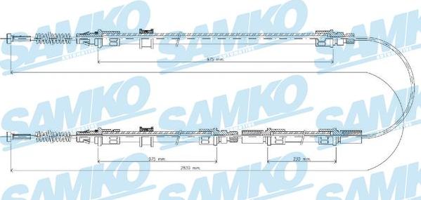 Samko C0298B - Cable, parking brake autospares.lv