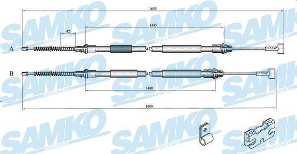 Samko C0246B - Cable, parking brake autospares.lv