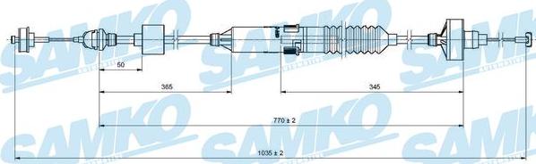 Samko C0260C - Clutch Cable autospares.lv