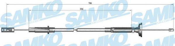 Samko C0261C - Clutch Cable autospares.lv