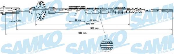 Samko C0231C - Clutch Cable autospares.lv