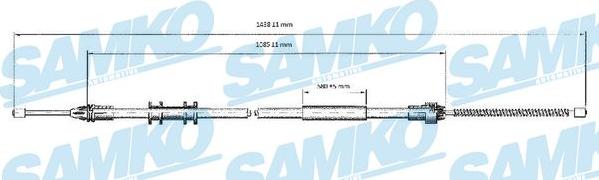 Samko C0700B - Cable, parking brake autospares.lv