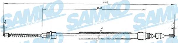 Samko C0726B - Cable, parking brake autospares.lv