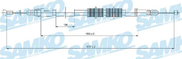 Samko C1028B - Cable, parking brake autospares.lv