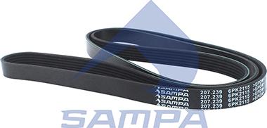 Sampa 207.239 - V-Ribbed Belt autospares.lv