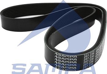 Sampa 207.236 - V-Ribbed Belt autospares.lv