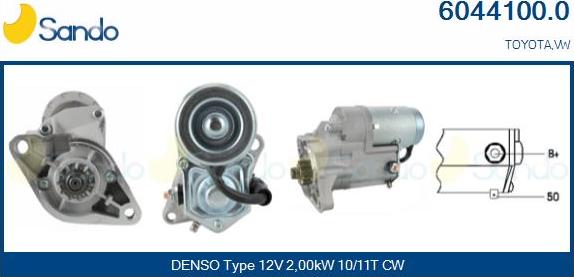 Sando 6044100.0 - Starter autospares.lv