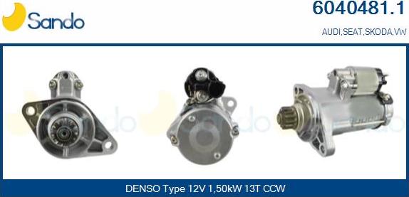 Sando 6040481.1 - Starter autospares.lv