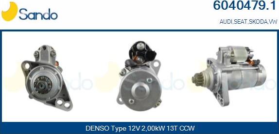 Sando 6040479.1 - Starter autospares.lv