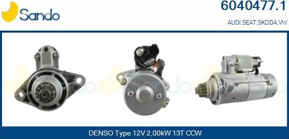 Sando 6040477.1 - Starter autospares.lv