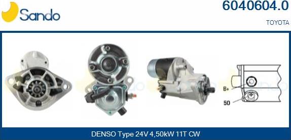 Sando 6040604.0 - Starter autospares.lv