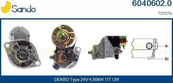 Sando 6040602.0 - Starter autospares.lv