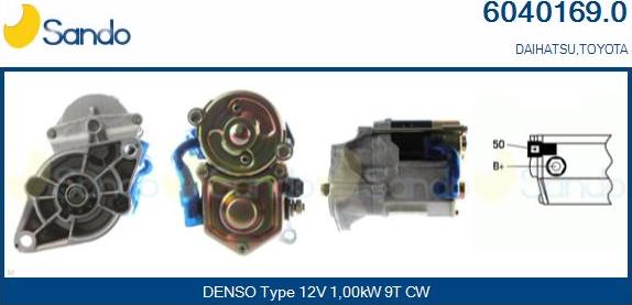 Sando 6040169.0 - Starter autospares.lv