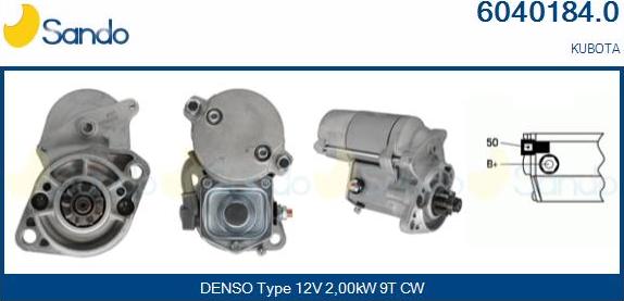 Sando 6040184.0 - Starter autospares.lv