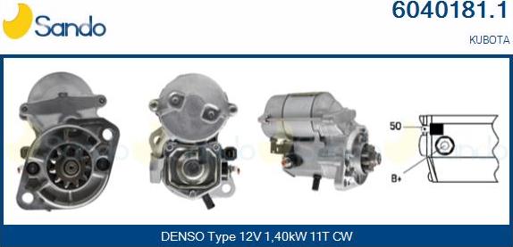 Sando 6040181.1 - Starter autospares.lv