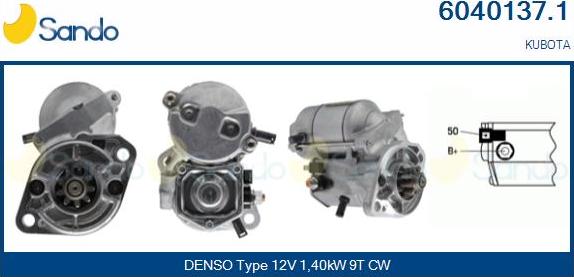 Sando 6040137.1 - Starter autospares.lv