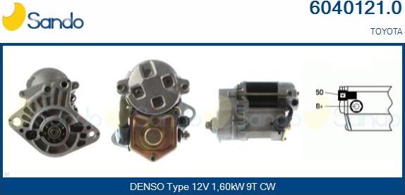 Sando 6040121.0 - Starter autospares.lv