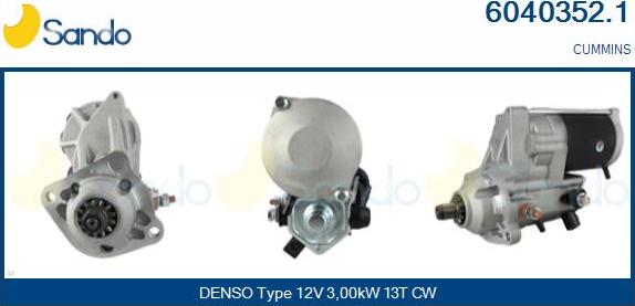 Sando 6040352.1 - Starter autospares.lv