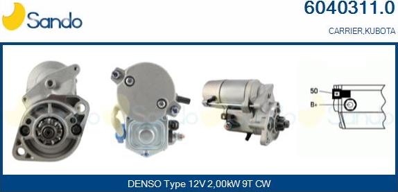 Sando 6040311.0 - Starter autospares.lv