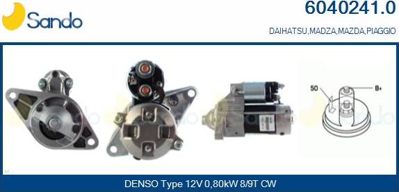 Sando 6040241.0 - Starter autospares.lv