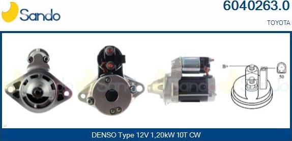 Sando 6040263.0 - Starter autospares.lv