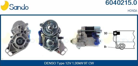 Sando 6040215.0 - Starter autospares.lv