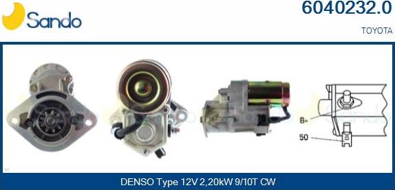 Sando 6040232.0 - Starter autospares.lv