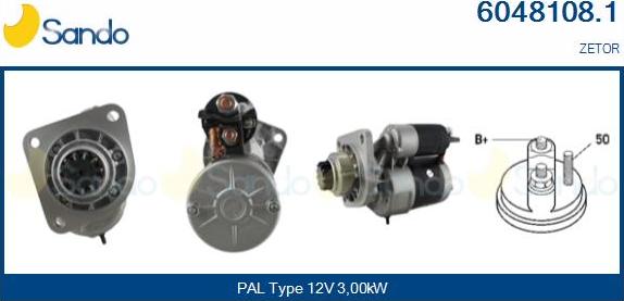 Sando 6048108.1 - Starter autospares.lv