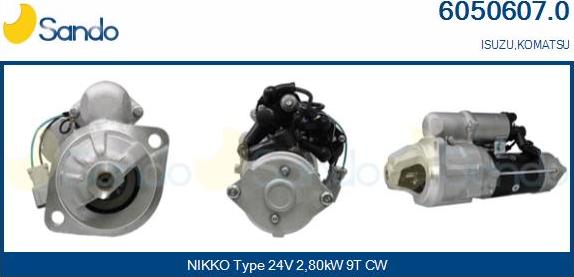 Sando 6050607.0 - Starter autospares.lv