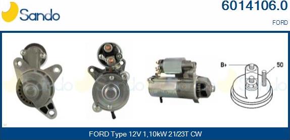 Sando 6014106.0 - Starter autospares.lv