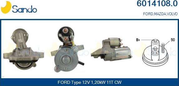 Sando 6014108.0 - Starter autospares.lv