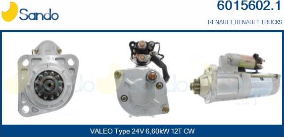 Sando 6015602.1 - Starter autospares.lv