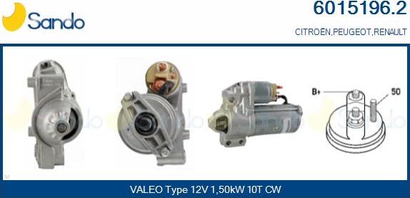 Sando 6015196.2 - Starter autospares.lv