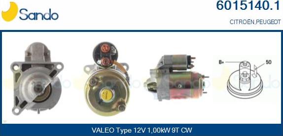 Sando 6015140.1 - Starter autospares.lv