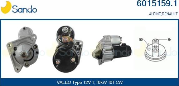 Sando 6015159.1 - Starter autospares.lv