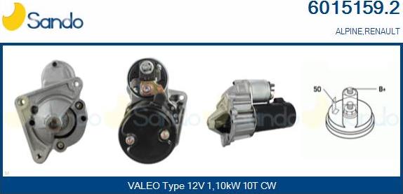 Sando 6015159.2 - Starter autospares.lv