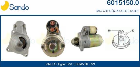 Sando 6015150.0 - Starter autospares.lv