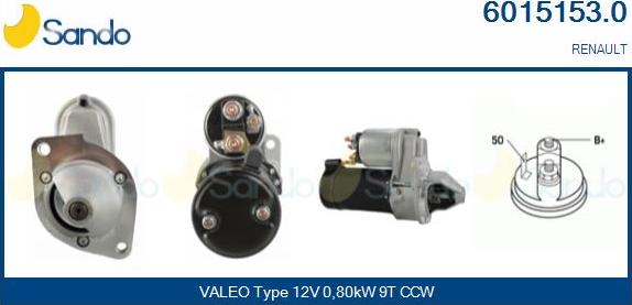 Sando 6015153.0 - Starter autospares.lv