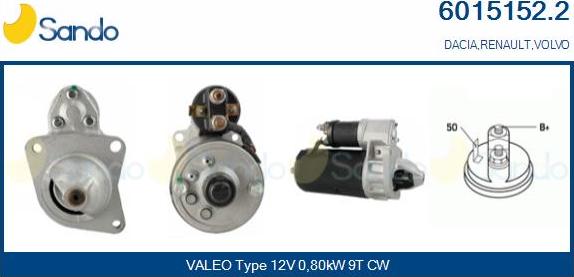 Sando 6015152.2 - Starter autospares.lv