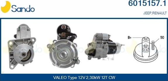 Sando 6015157.1 - Starter autospares.lv