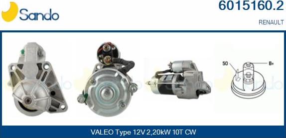 Sando 6015160.2 - Starter autospares.lv