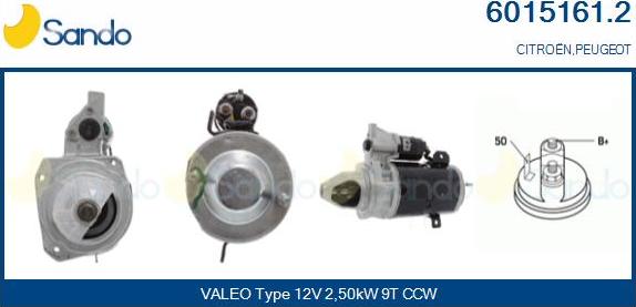 Sando 6015161.2 - Starter autospares.lv