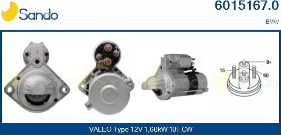 Sando 6015167.0 - Starter autospares.lv