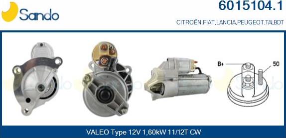 Sando 6015104.1 - Starter autospares.lv