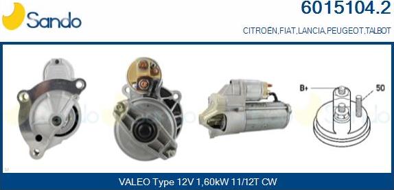 Sando 6015104.2 - Starter autospares.lv