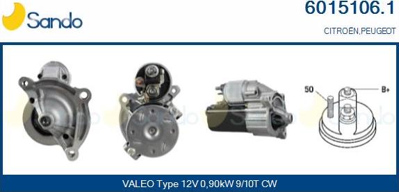 Sando 6015106.1 - Starter autospares.lv