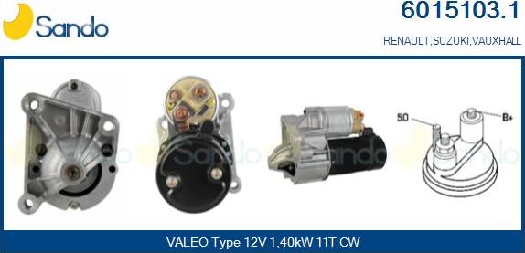 Sando 6015103.1 - Starter autospares.lv