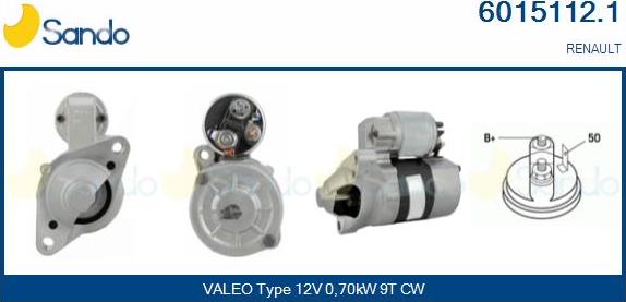 Sando 6015112.1 - Starter autospares.lv